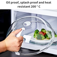 dish plate cover anti splash food cover microwave oven dish pp transparent cap splash guard