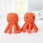 Собачий узел игрушки хлопковая веревка, плетение в виде осьминога, дрессировка зубов, устойчивый к укусам