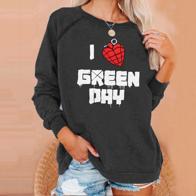 

Fashion raglan sleeve print unisex pullover