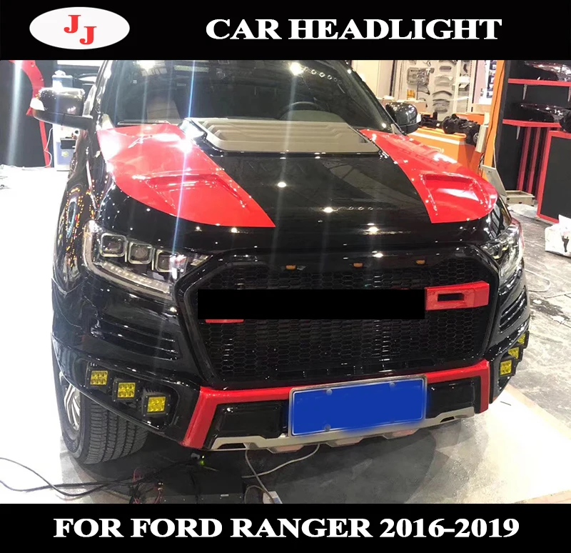 Фара для Ford Ranger t7 2016 2017 Everest светодиодсветодиодный фара H7 D2H Hid опция ангельские
