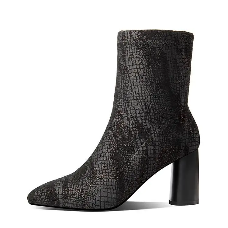 Ins elastic boots thick heel Martins ladies fashion fall/winter cloth Martin Boots winter shoes women | Обувь