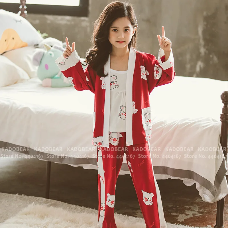 Детская одежда с рисунком поросенка рождественские пижамы хлопковый для