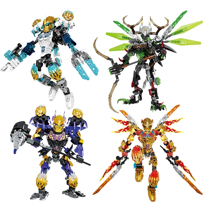 

Фигурки героев BIONICLE Tahu, икир умак Uxar Kopaka Melum Onua Terak, строительные блоки, игрушки для детей, совместимые с крупным брендом 4 шт./компл.