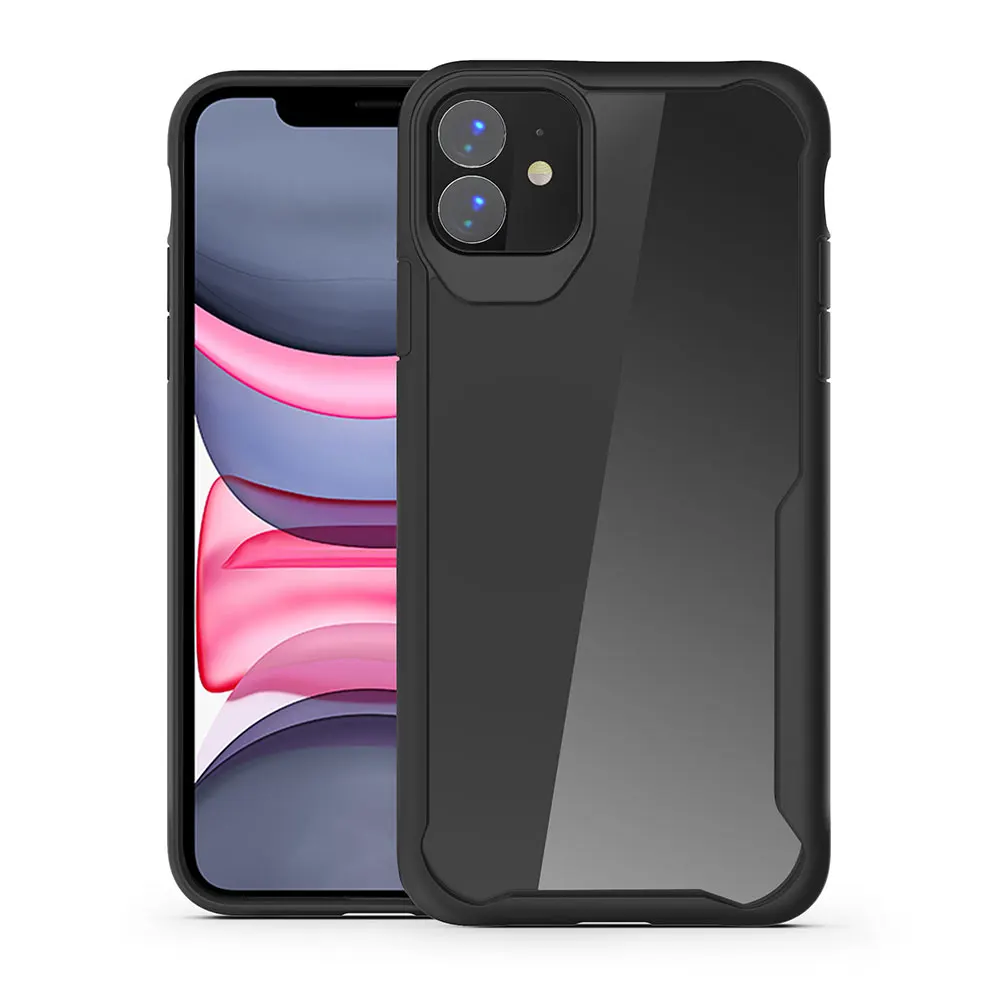 Пластичный монтаж Стекло однотонный чехол для задней панели iPhone 11 Pro Max XR/XS Max/X