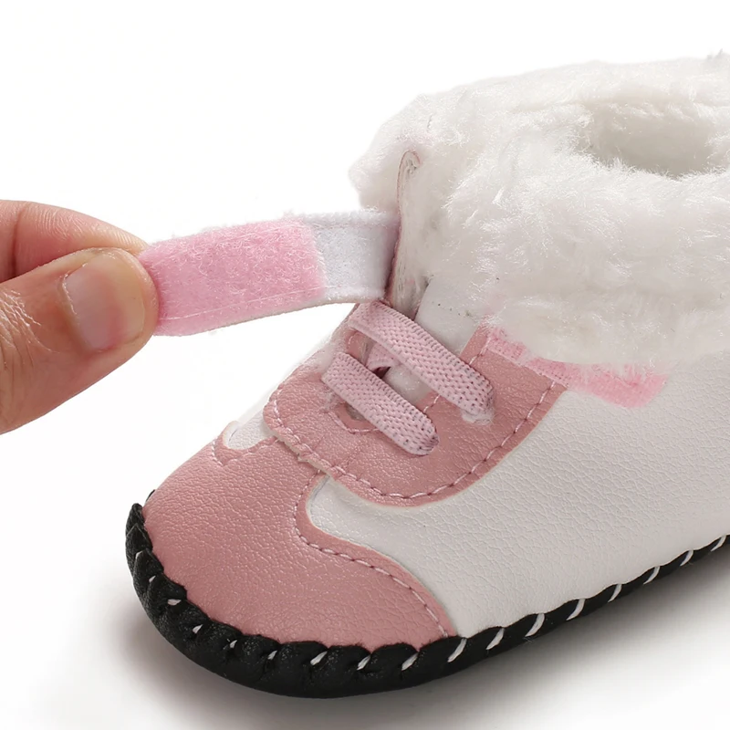 

Winter Boots Soft Sole Walkers Sweet Princess Newborn Baby Girls First Winter Infant Footwear Toddler Kids Girl Shoes