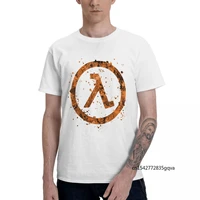 half life splatter t shirts round neck male t shirt short sleeve oversized casual tee clothes kawaii clothing