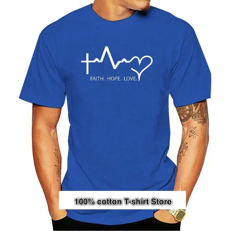

Camiseta de amor de la fe para hombre, Camiseta cómoda de regalo religioso