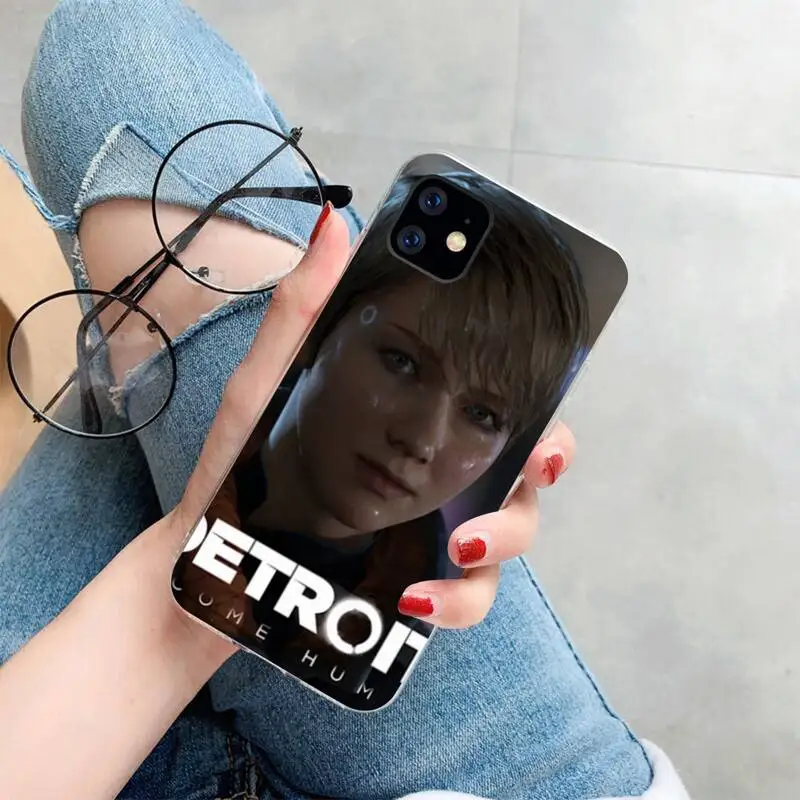 

NBDRUICAI Detroit Become Human Print Cover Black Soft Shell Phone Case for iPhone 11 pro XS MAX 8 7 6 6S Plus X 5S SE XR cover