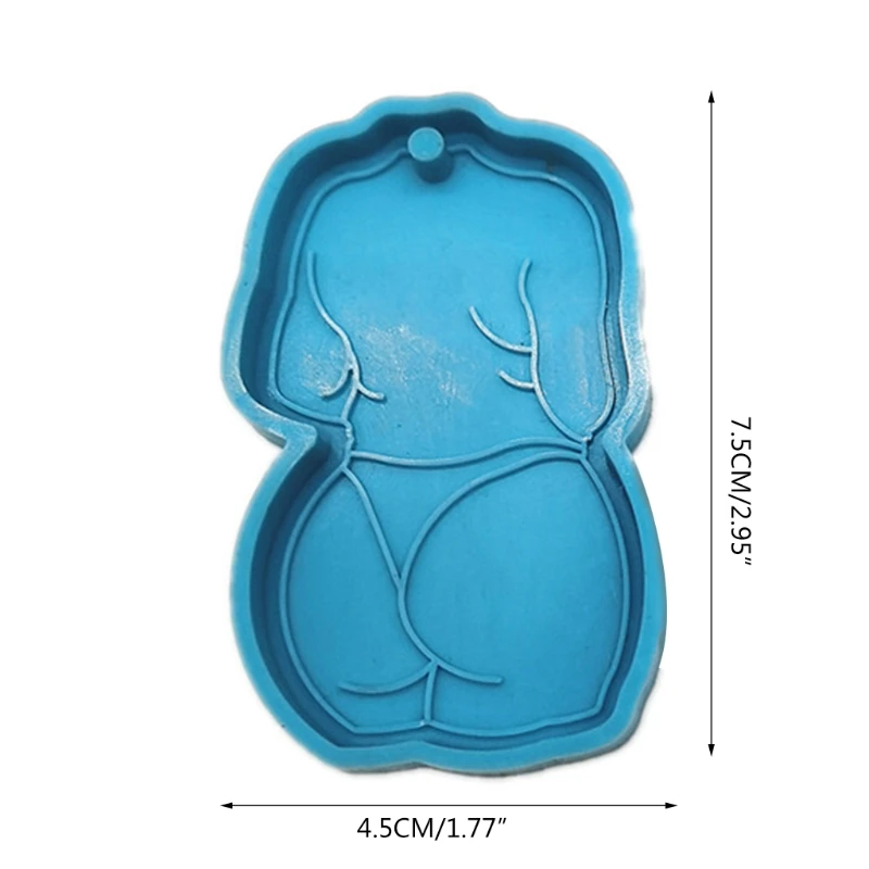 

XXFD DIY Sketch Sexy Woman Keychain Epoxy Resin Mold Jewelry Pendant Silicone Mould