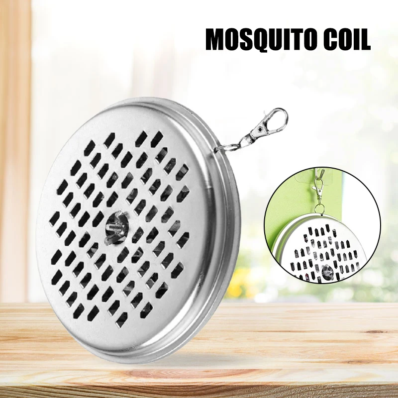 Hanging Mosquito Coil Holder 1/3 Set Portable Metal Incense Holder With Spring Buckle For Home Outdoor Repellents
