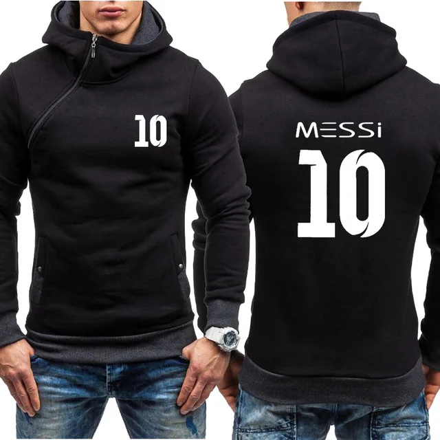 Hoodies Men Sweatshirt Messi 10 Printed Streetwear Zipper Fleece warm Hooded Fashion Casual Jacket Hip Hop Harajuku Tracksuit K |