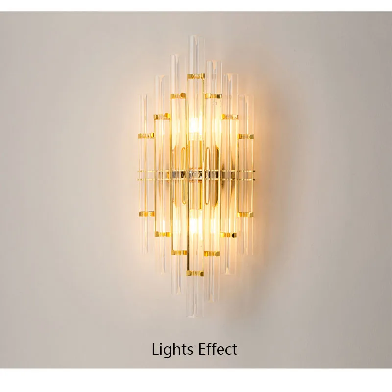 Настенный светильник из хрустального стекла в скандинавском стиле современный