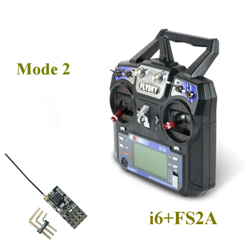 Mode 2 i6 FS2A FLYSKY FS-i6 i6 2,4G 6CH передатчик AFHDS с iA6B X6B A8S R6B iA10B приемник Радиоконтроллер для RC FPV Дрон самолет - Цвет: Mode 2 i6 FS2A