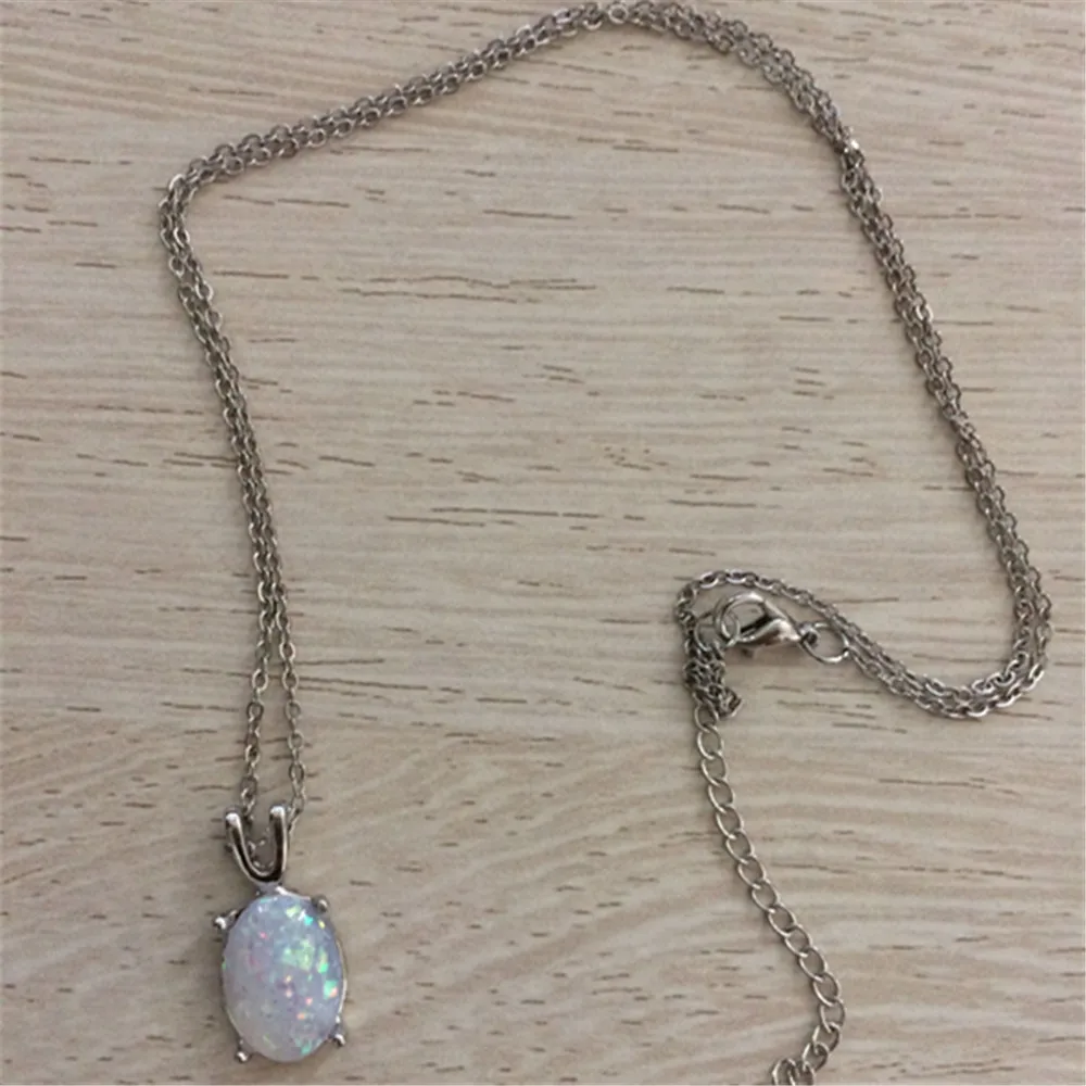 Лидер продаж винтажное ожерелье с натуральным белым искусственным опалом