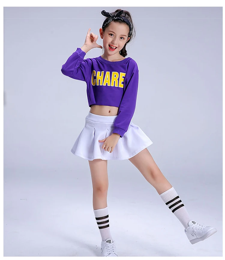 Детский костюм для джазовых танцев девочек в стиле хип хоп одежда ежедневных