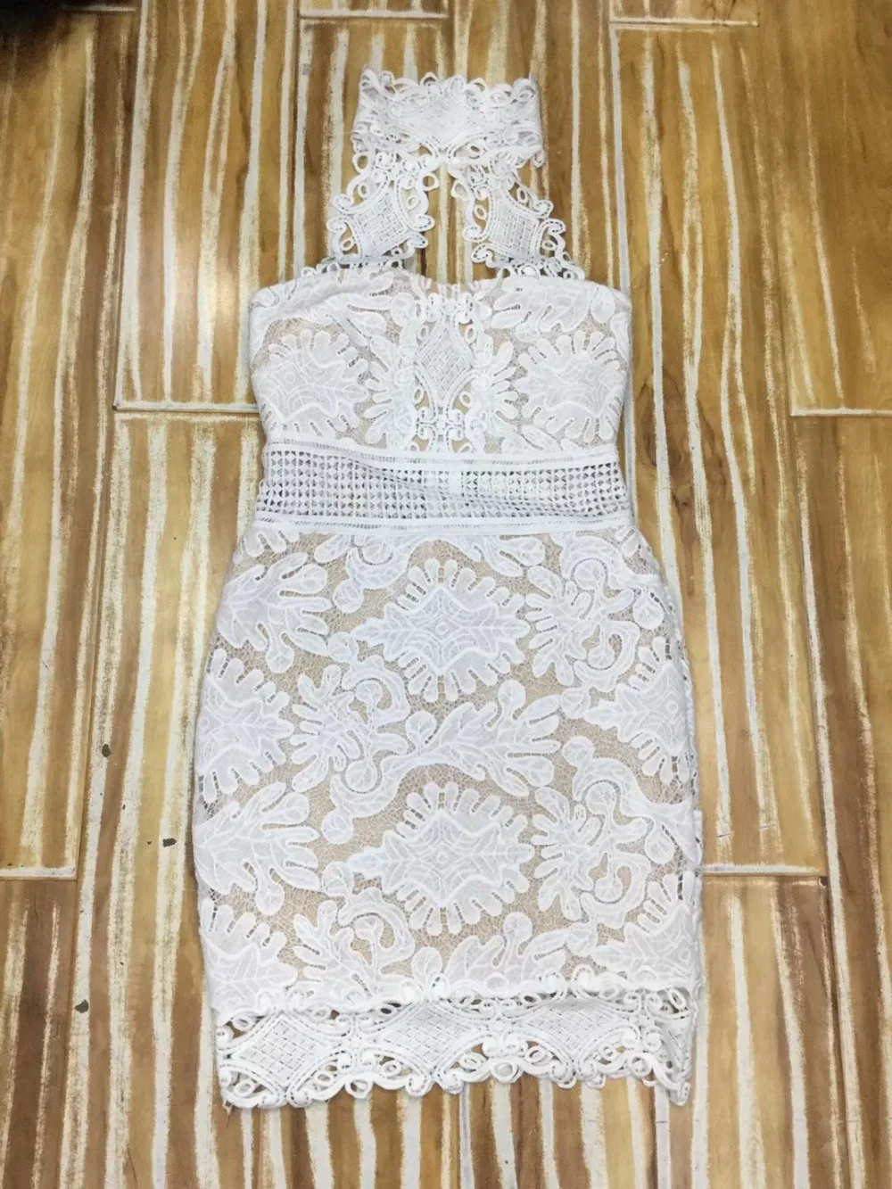 

High Quality Sexy Women Halter Print Rayon Bandage Elegant Homecoming Evening Party Dress