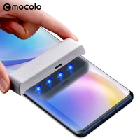 for oneplus 9 pro screen protector mocolo 9 pro full liquid glued curved uv tempered glass for oneplus 9 pro screen protector