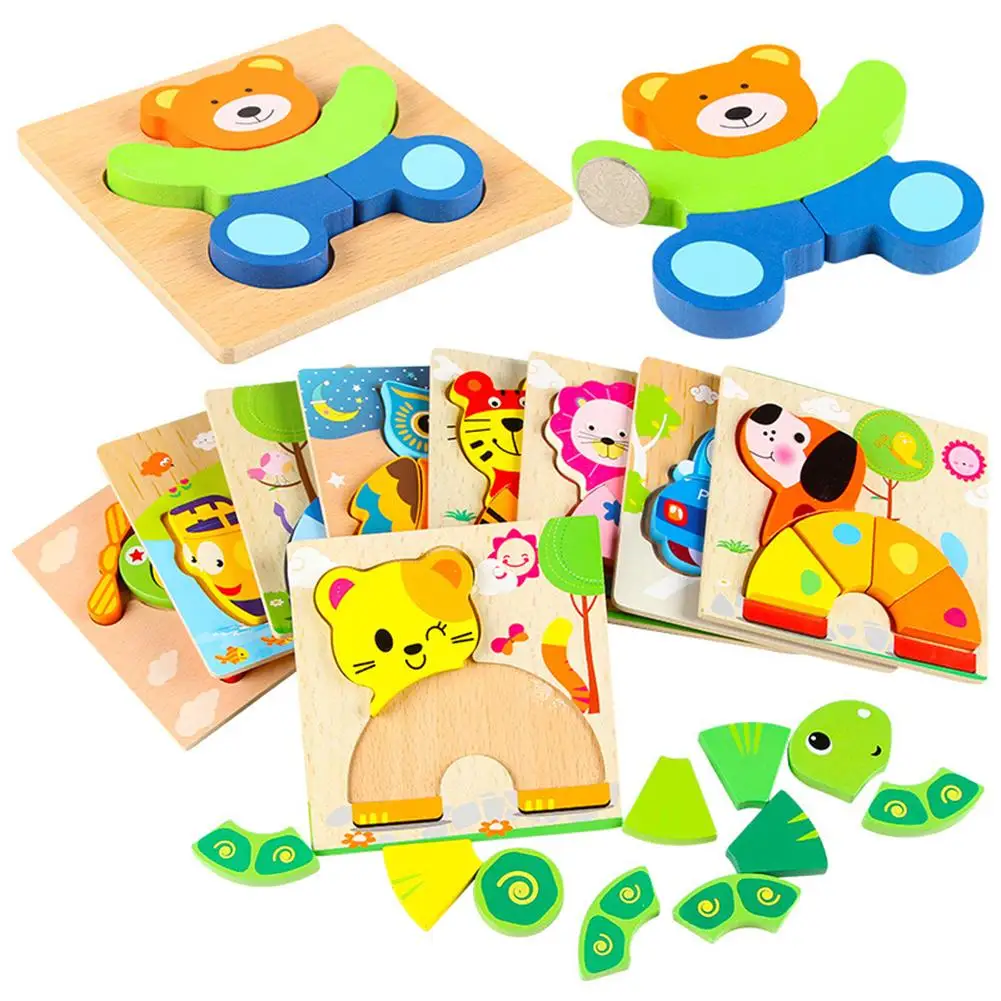 

3d Wooden Puzzle Learning Early Educational Toys For Children Kids