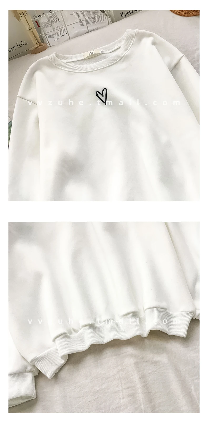 

2021new Autumn Spring Gray Sweater Chic Hong Kong Style Thickened Fleece-Lined Women's Loose All-Matching Ins Fried Street Top