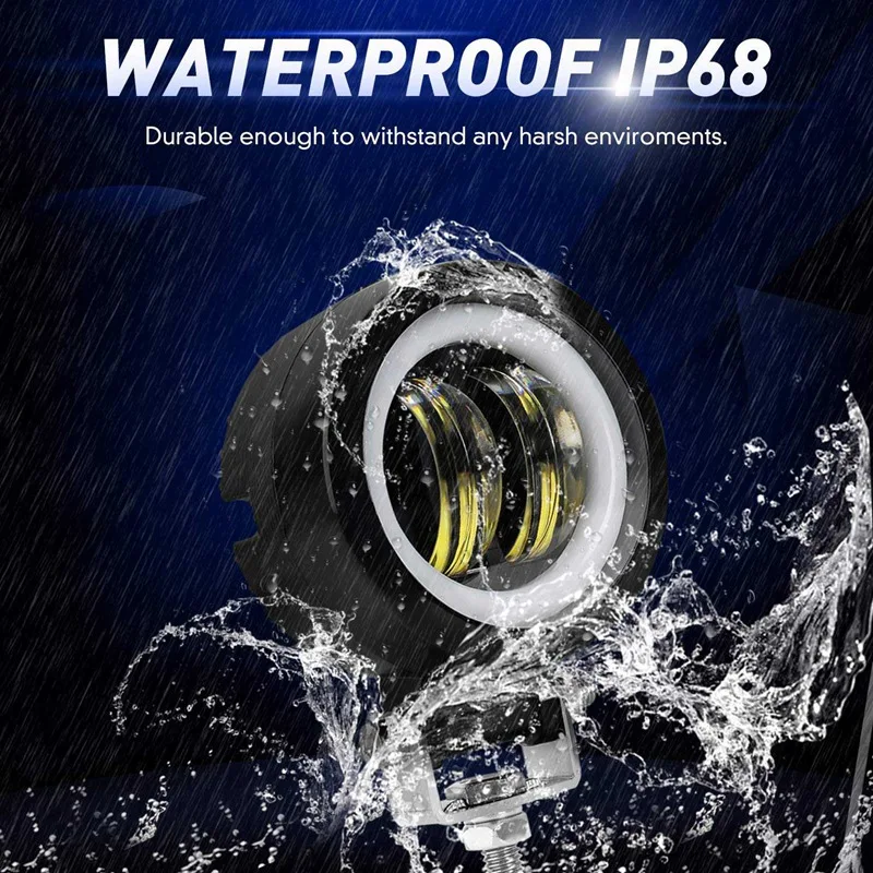 Фара мотоцикла светильник светодиодный противотуманный 3 дюйма 40 Вт круглый