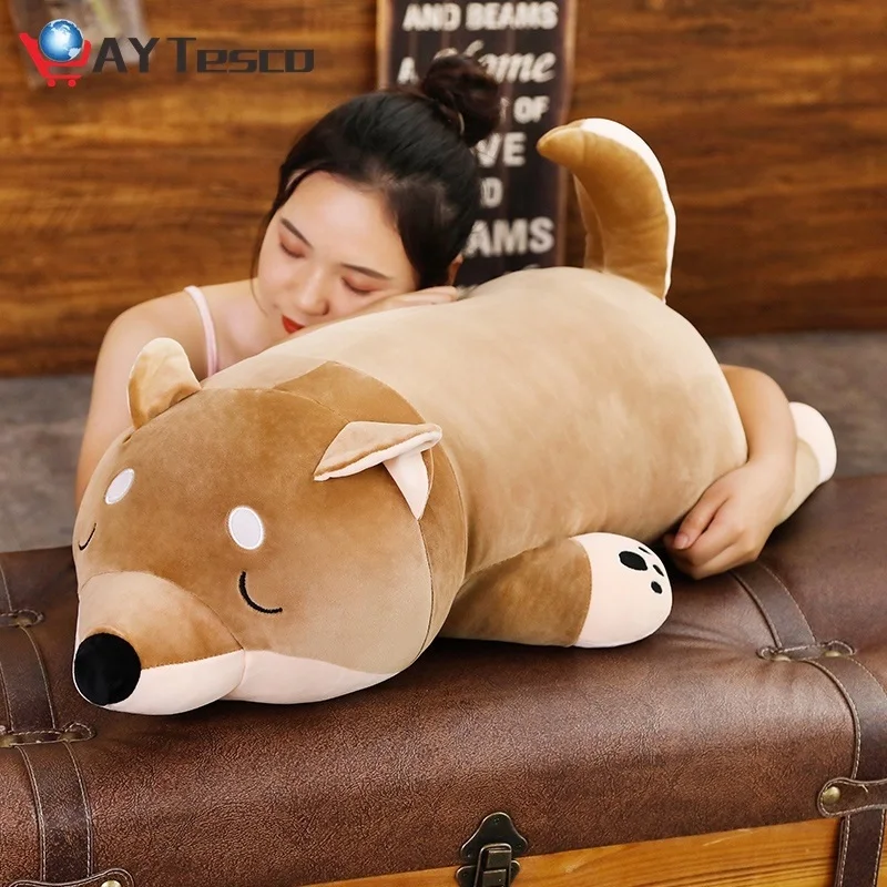 

Plush Shiba Inu toy 60cm 80cm 100cm brown dog plush throw pillow cushion stuffed animal soft doll kids toys squid game