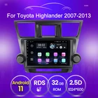 Автомагнитола на Android 11 для Toyota Highlander 2 XU40 2007-2013 с GPS, мультимедийный стерео проигрыватель с поддержкой Carplay RDS BT 2din без DVD