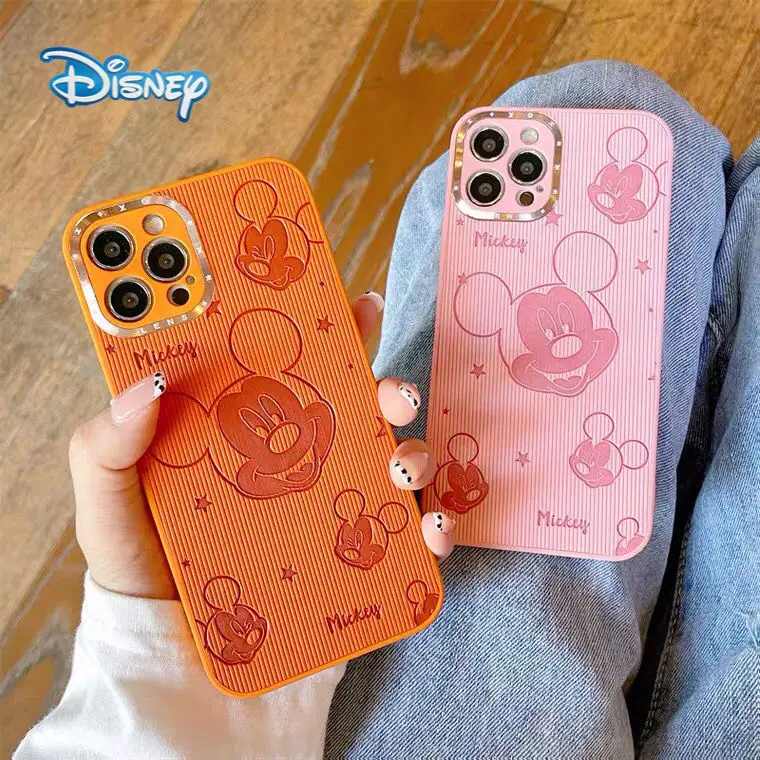 

Disney Mickey Cartoon Phone Case for iPhone 13 13Pro 12 12Pro Max 11 Pro X XS MAX XR 7 8 Plus Cute Anti-Fall Protective Covers