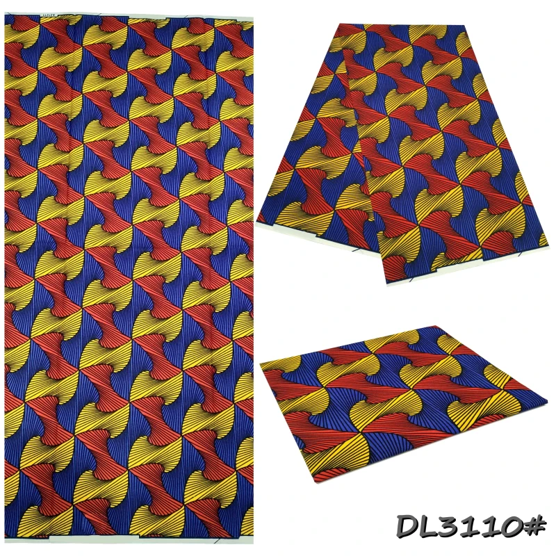 

6 Yard Ankara pagne african Wax Prints Polyester Fabric Printed Fabric For Women Dress Party Sewing
