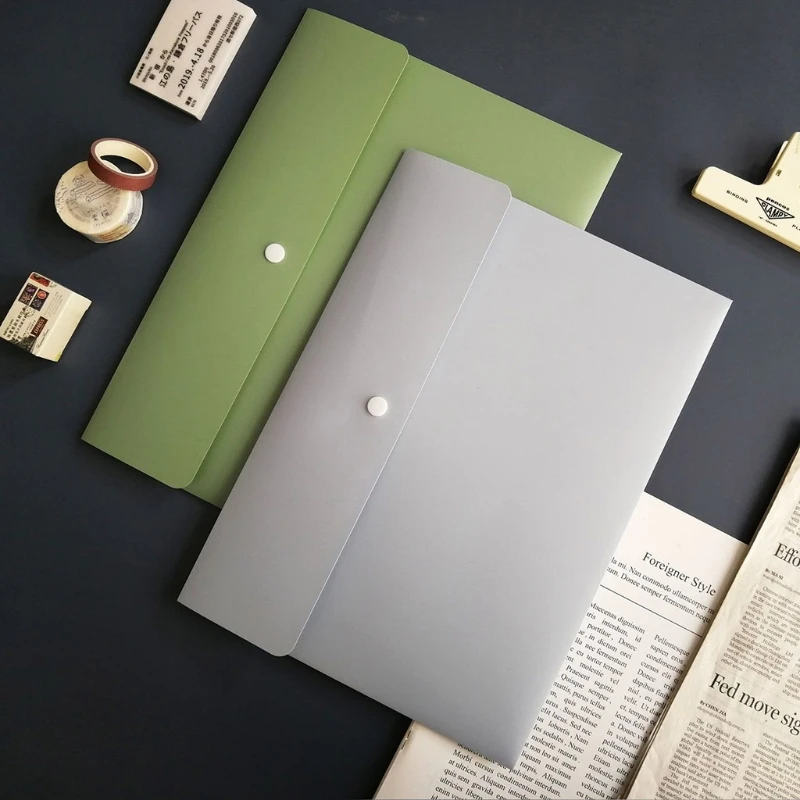 

1 шт. A4 с высоким уровнем Класс ПП папка 12.60X9.06 кнопка блокировки дизайн большой Ёмкость Конверт Сумка для документов офисная файловая сумка-...