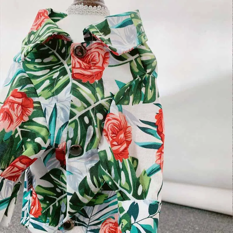 Рубашка для питомца в гавайском стиле одежда средних и больших собак лабрадор