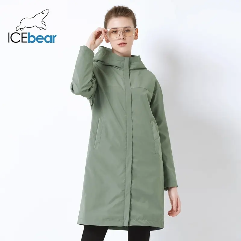 ICEbear 2019 осень новая женская ветровка свободная мода повседневная высокого