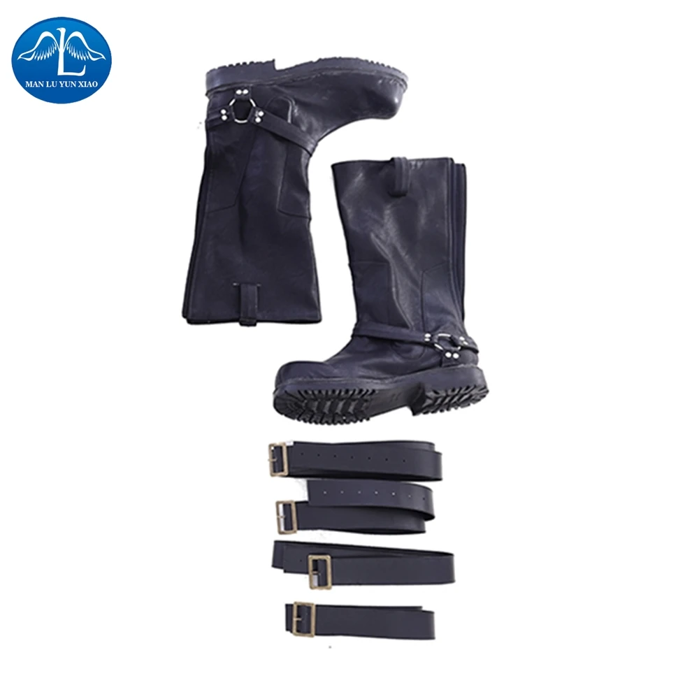 Manluyunxiao Dante Cosplay Male High Boots Leather Shoes Carnival Halloween Costumes for Men DMC 5 Deluxe Outfit | Тематическая