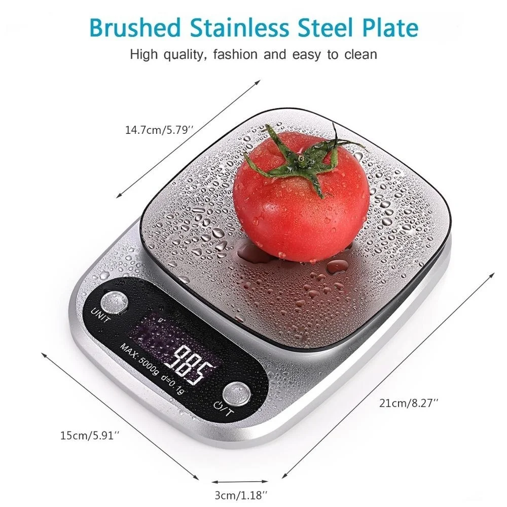 

Electronic Scale Household Kitchen Food Scale Baking Scale Measuring Tool Stainless Steel Platform With LCD Display 1