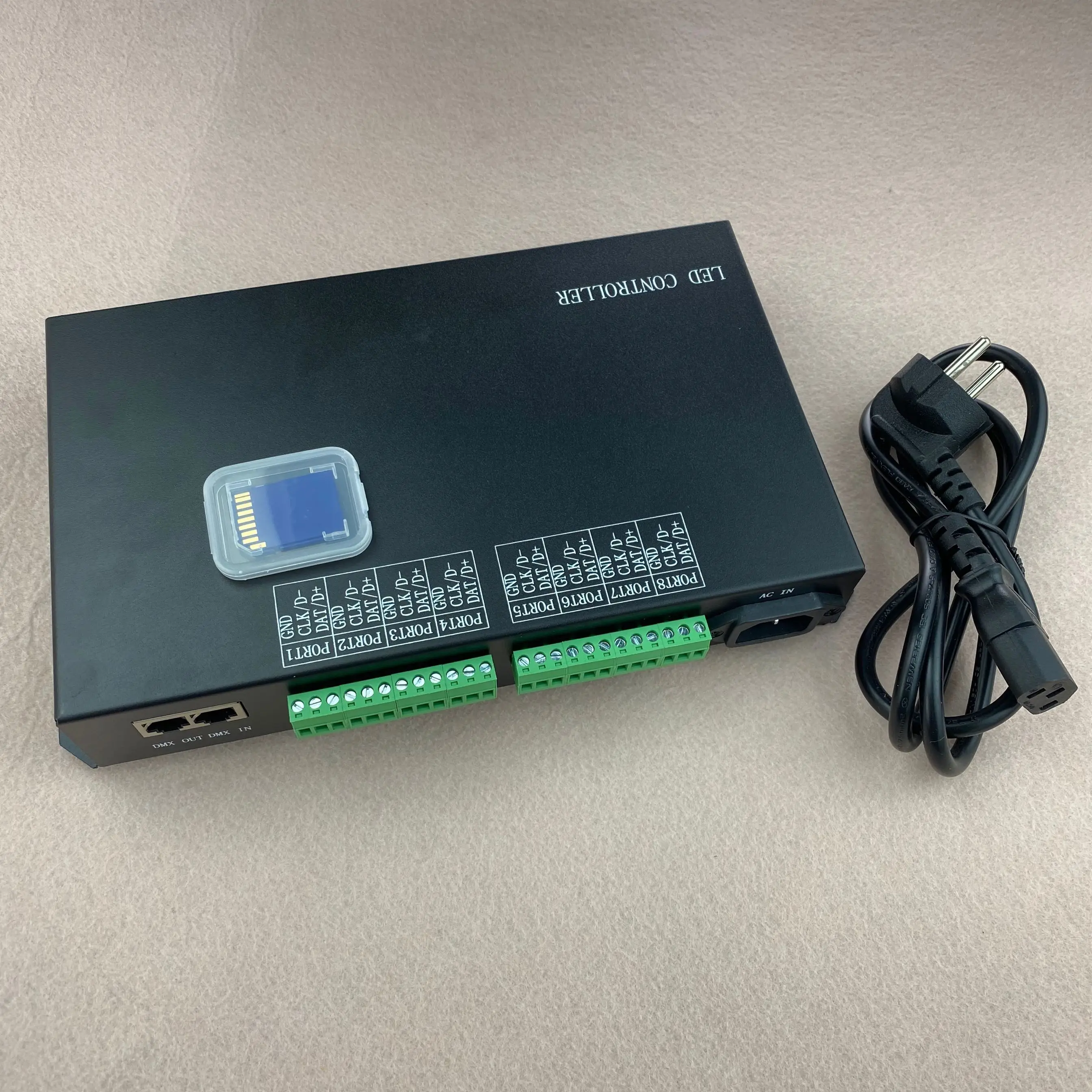 H801RS8 портов artnet/DMX в SPI светодиодный контроллер пикселей Поддерживает программное