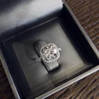 Женское кольцо из серебра 925 пробы, с бриллиантами 2 карата