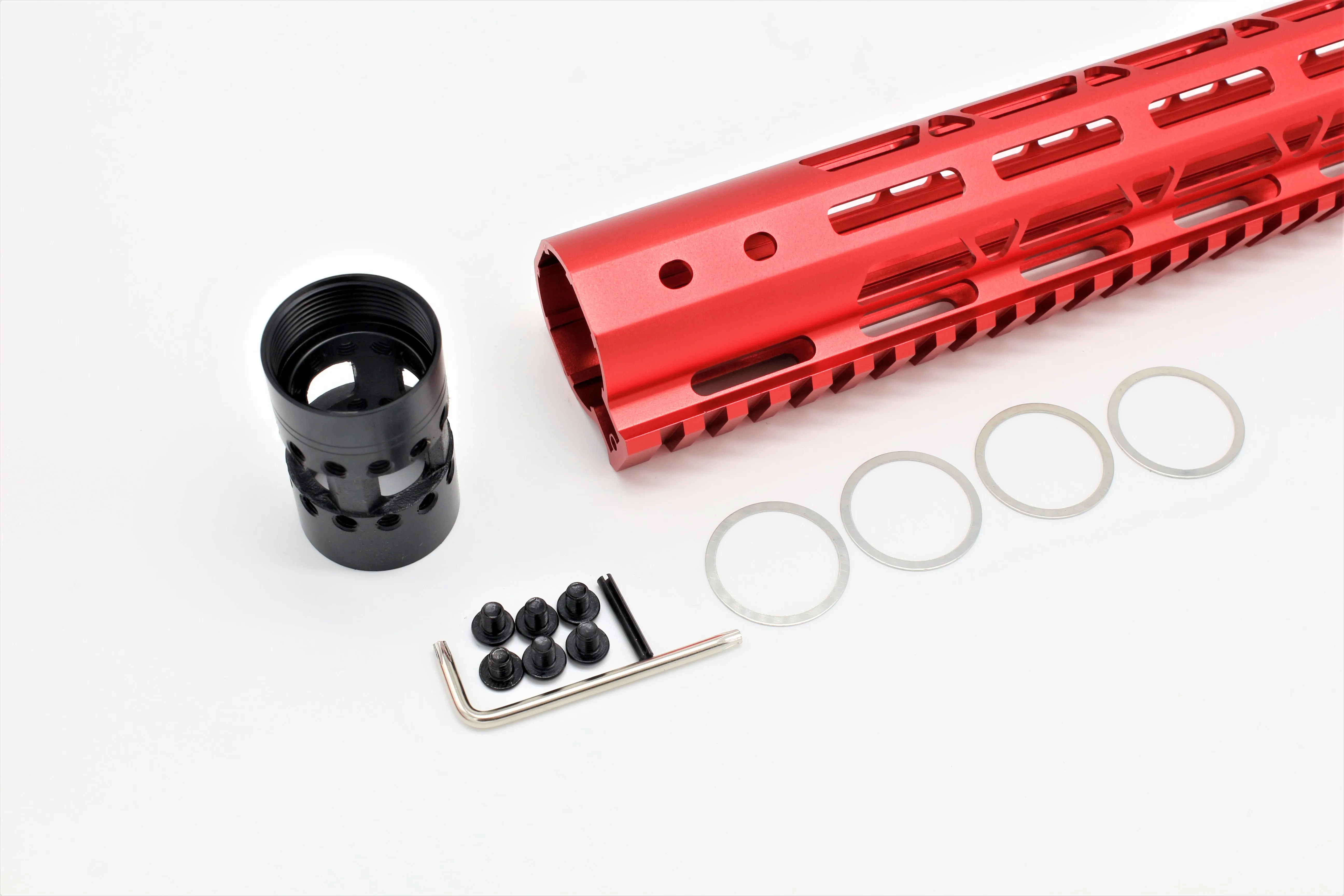 1" дюймовый Сверхлегкий M-lok Handguard Rail Free Float Pictinny Mount System черный/Тан/рад Fit.223/5,56/AR-15 алюминиевая гайка