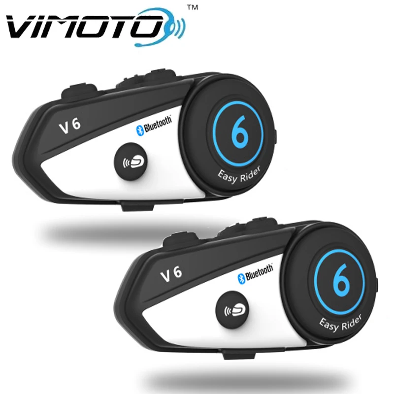 Bluetooth Интерком VI MOTO V6 для шлема гарнитура мотоцикла 2 шт.|Наушники шлемов| |