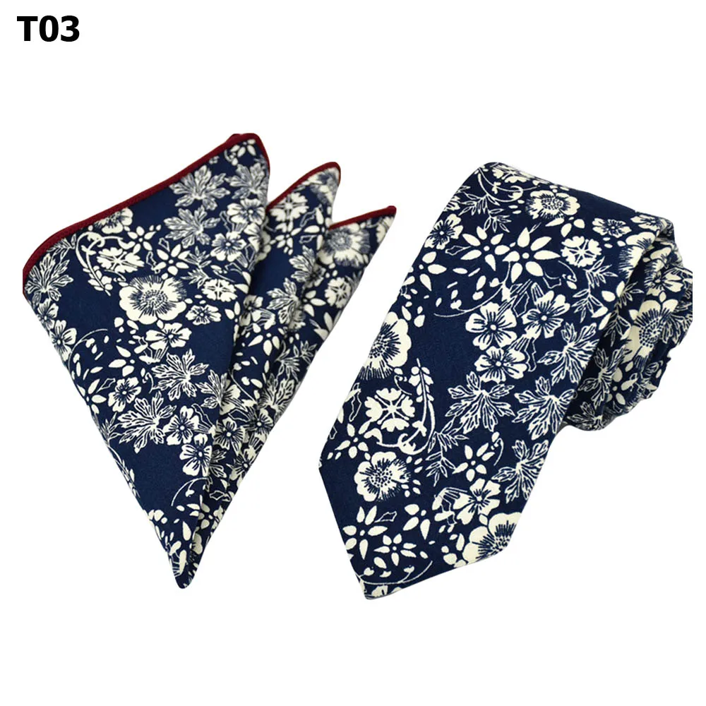 Мужской цветочный узор галстуки шеи галстук платок Карманный квадратный набор |