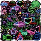 103050 шт крутые неоновые световые мультяшные наклейки эстетические граффити наклейки детские игрушки мотоцикл чемодан телефон велосипед ноутбук автомобильная наклейка