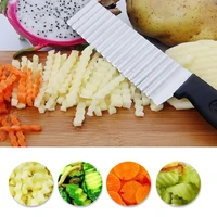 potato french fry cutter stainless steel kitchen accessories wave knife chopper serrated blade carrot slicer cucumber fruit