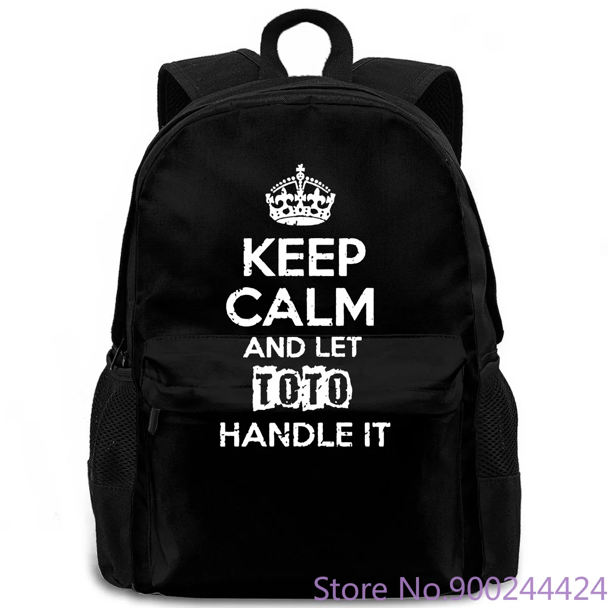 Рюкзак с карикатурой Keep Calm and Let Toto обращаться названием пародия женский и мужской