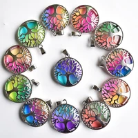 wholesale 12pcslot fashion good quality crystal alloy tree of life pendants for jewelry accessories marking free shipping