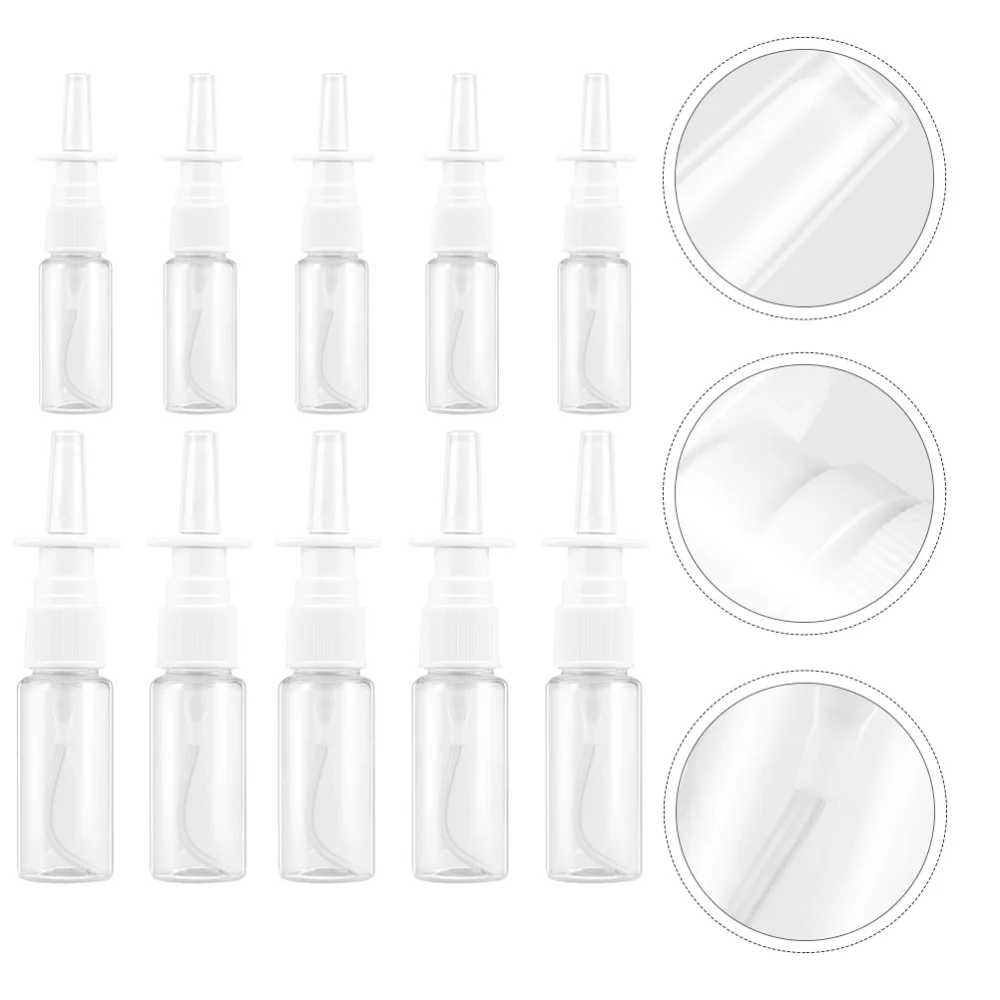 

10pcs Fine Mist Sprayer Refillable Nasal Spray Bottle Makeup Water Container
