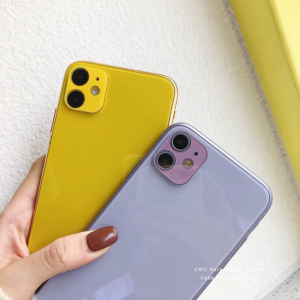 Защита для объектива 3d-камеры iPhone 13 12 11 Pro Max полное покрытие красочная Рамка 13Pro