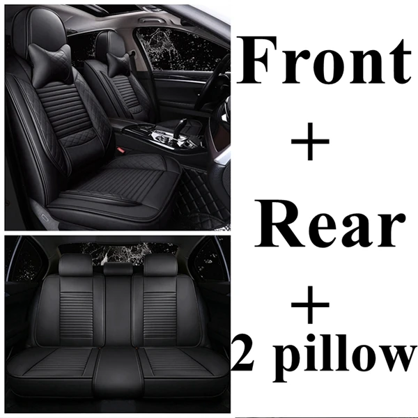 leather black 2 Переднее и заднее сиденье для Toyota Corolla Yaris Pruis Hilux FJ Cruiser LC Prado Vios Auris Matrix Venza Zelas автомобильные аксессуары - Название цвета: leather black 2