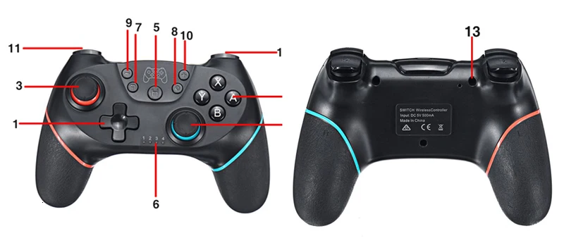 Беспроводной контроллер Switch Pro Bluetooth для NS Splatoon2, пульт дистанционного управления для пульта дистанционного управления, консоль Switch Lite