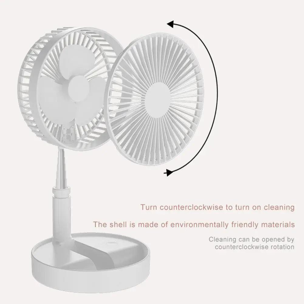 

Telescopic Folding USB Fan Desktop Landing Silent Car Interior Accessories Air Fans