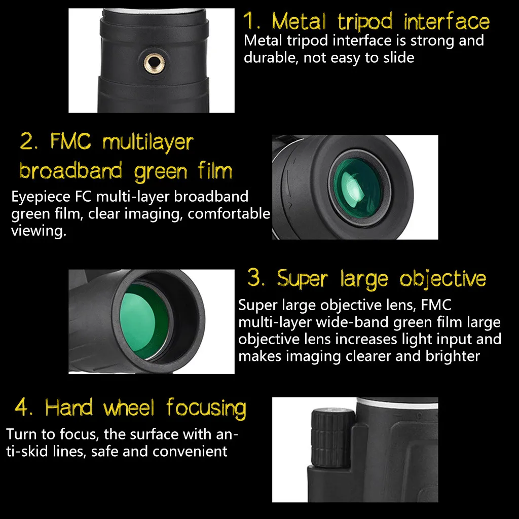

Portable Telescope telescope smartphone Zoom Optical HD Lens Monocular Telescope+ Tripod+ Clip For Universal Phone binoculares