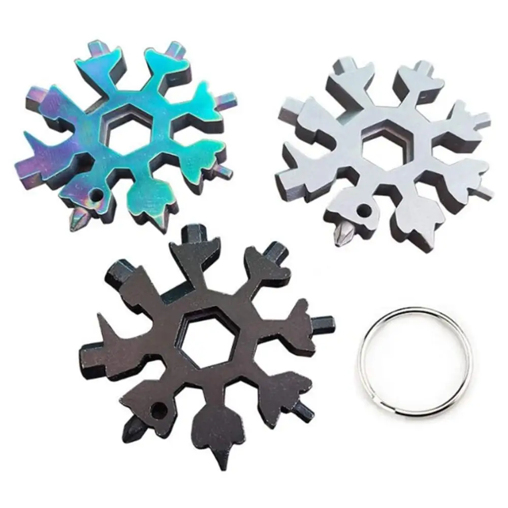 

Multifunctional Octagonal Snowflake Wrench Outdoor Camp Survive Portable Tool Key Ring Key Chain Hexagon Socket Combination