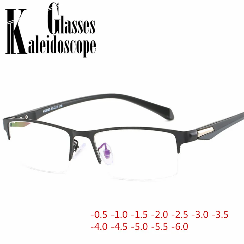 Очки для близорукости мужчин и женщин студенческие в металлической полуоправе